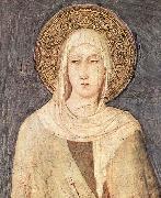 Simone Martini detail depicting Saint Clare of Assisi from a fresco  in the Lower basilica of San Francesco china oil painting reproduction